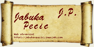 Jabuka Pecić vizit kartica